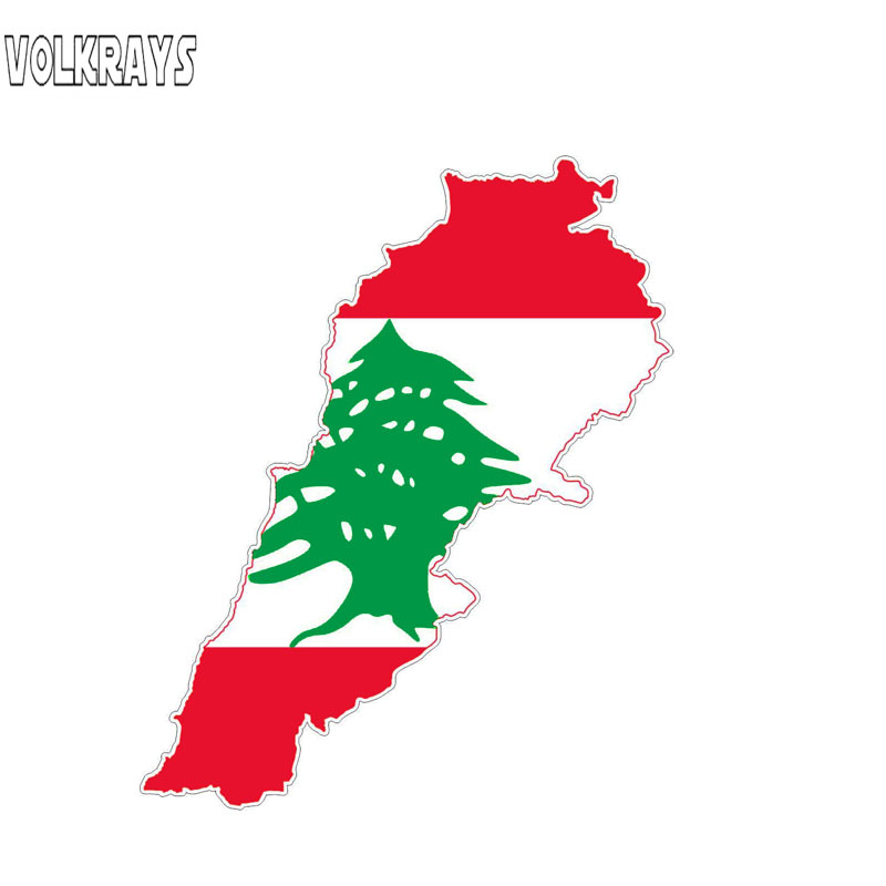 Car Accessories Lebanon - Volkrays Creatieve Auto Sticker Libanon Vlag