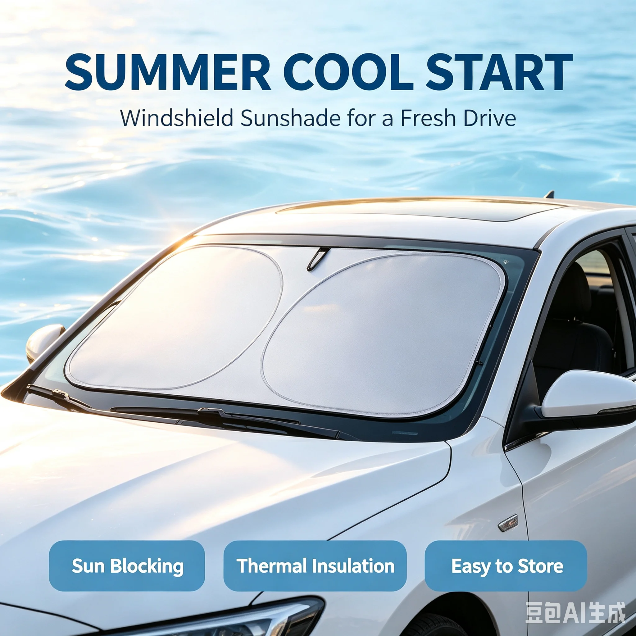Windshield Sun Shade - Autozonnescherm opvouwbaar voor de voorruit -