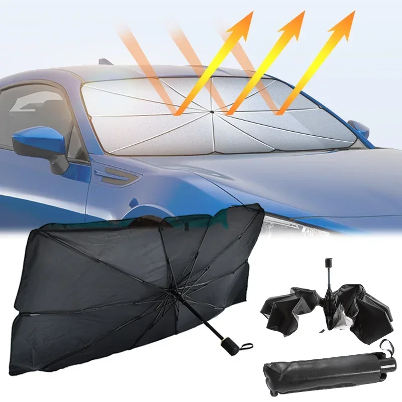 Windshield Sun Shade - Autozonnescherm, opvouwbare paraplu-zonnescherm/afdekking voor de meeste
