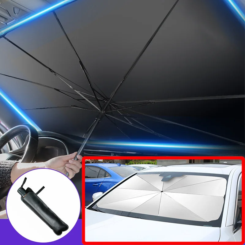 Windshield Sun Shade - Opvouwbare autozonnescherm beschermer parasol voorruit zonnescherm