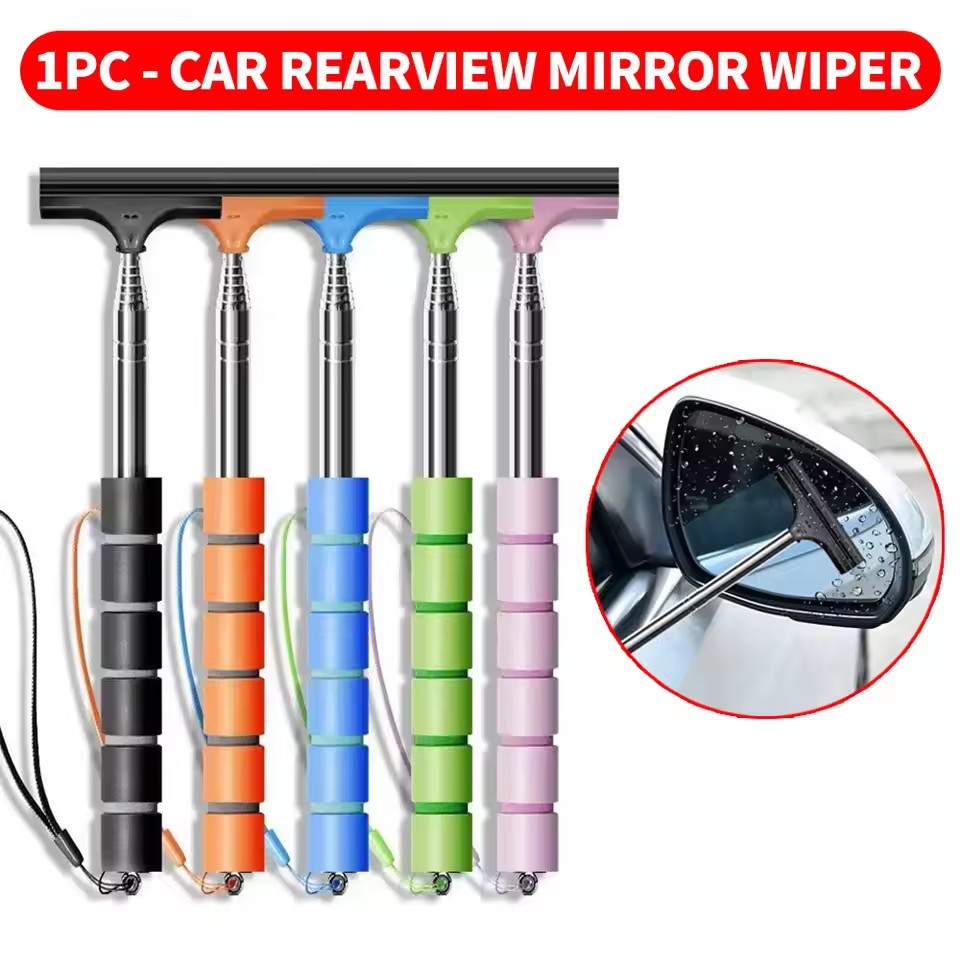 Car Accessories Company - Achteruitkijkspiegel Ruitenwisser Intrekbare draagbare rubberen wisser