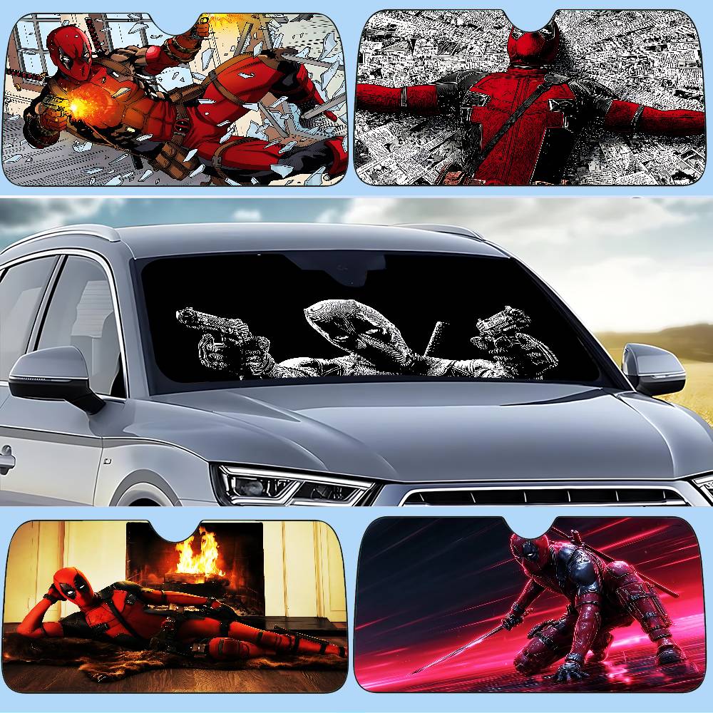 Windshield Sun Shade - Cute-D-deadpool-S Stijlvolle en trendy zonnescherm voor