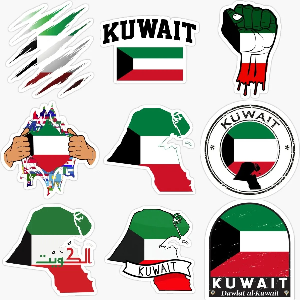 Car Accessories Kuwait - KWT Koeweit Vlag Kaart Embleem Creatieve
