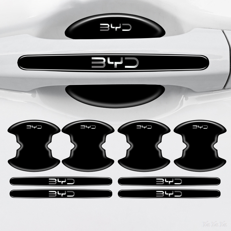 Car Accessories Logo - BYD Logo Autodeurgreepbeschermer Anti-kras Deurkom Sticker