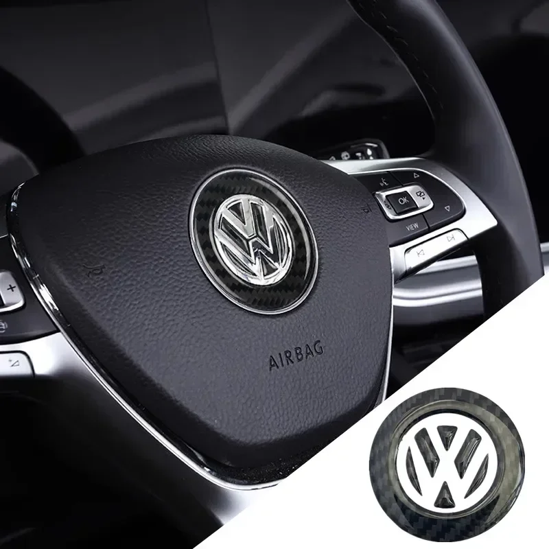 Car Accessories Logo - Nieuwe carbon fiber auto stuurwiel sticker