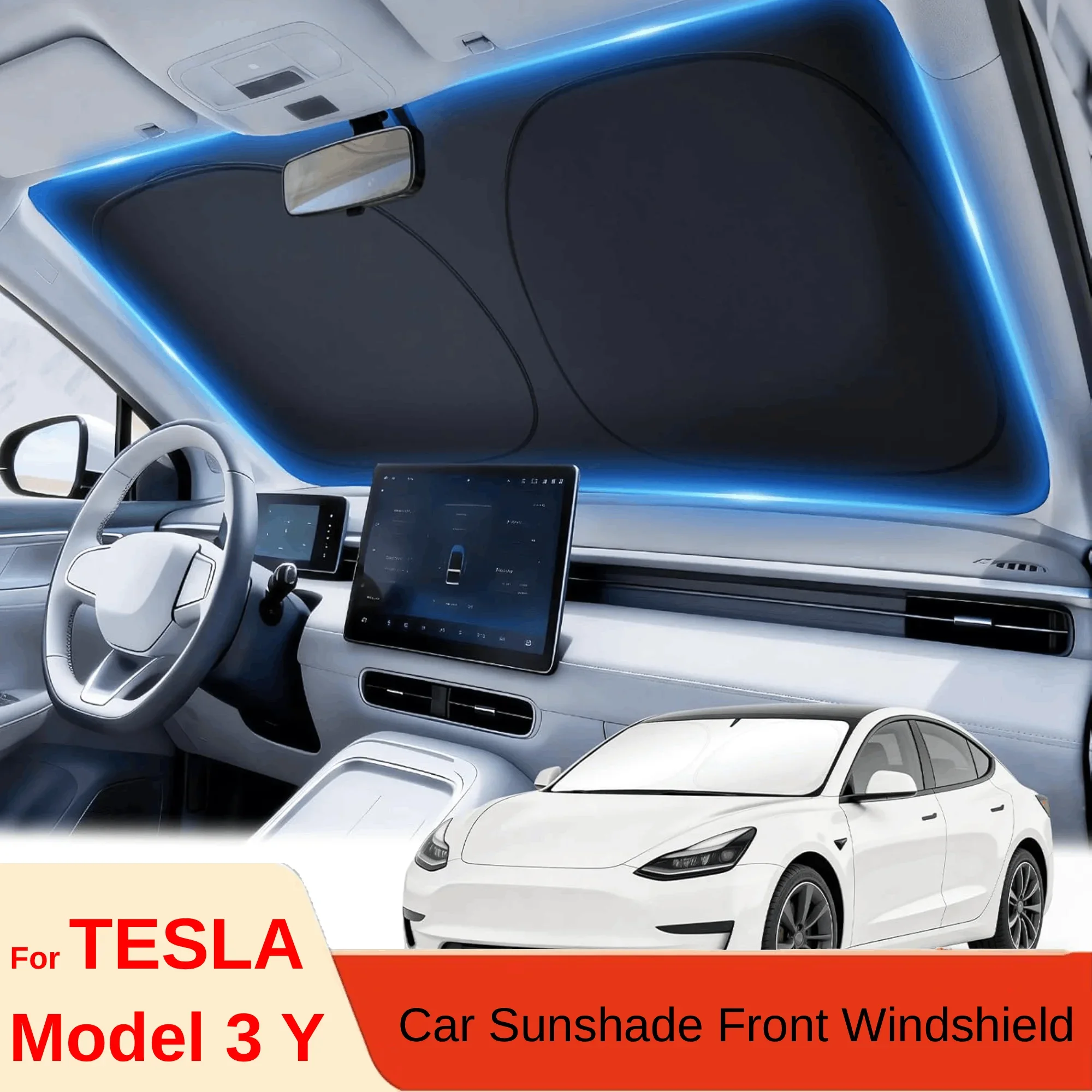 Windshield Sun Shade - Voor Tesla Model Y Juniper Auto