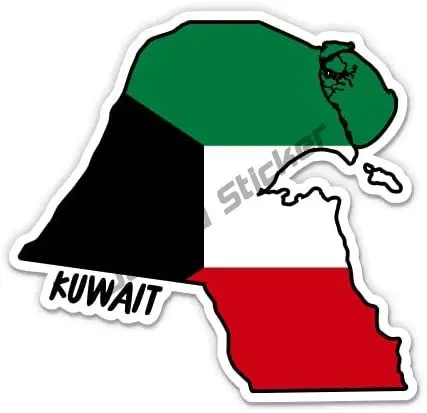 Koeweit kaart met vlag vinyl s - Car Accessories Kuwait recensie en prijs