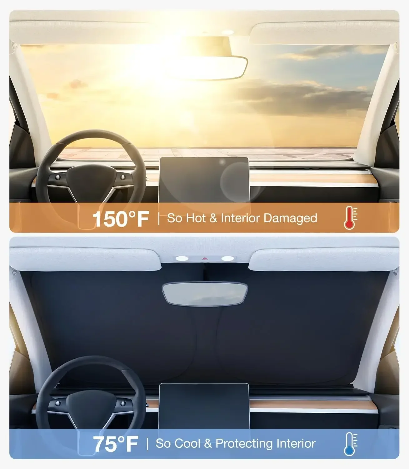 Voor Tesla Model Y Juniper Aut - Windshield Sun Shade recensie en prijs